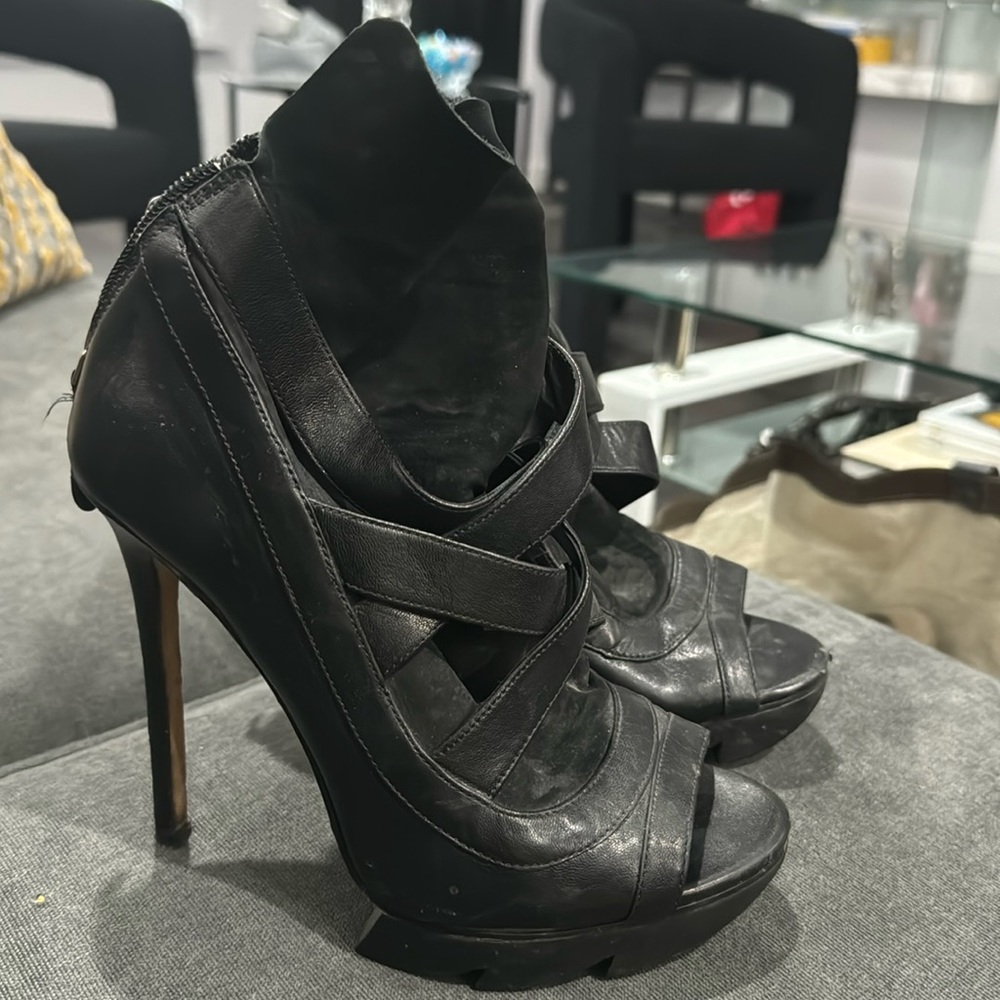 Camilla skovgaard black cross suede bootie